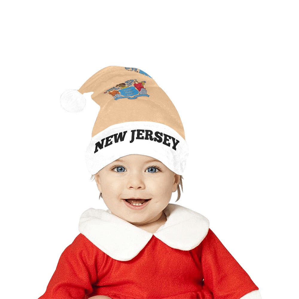 New Jersey Flag Christmas Santa Hat