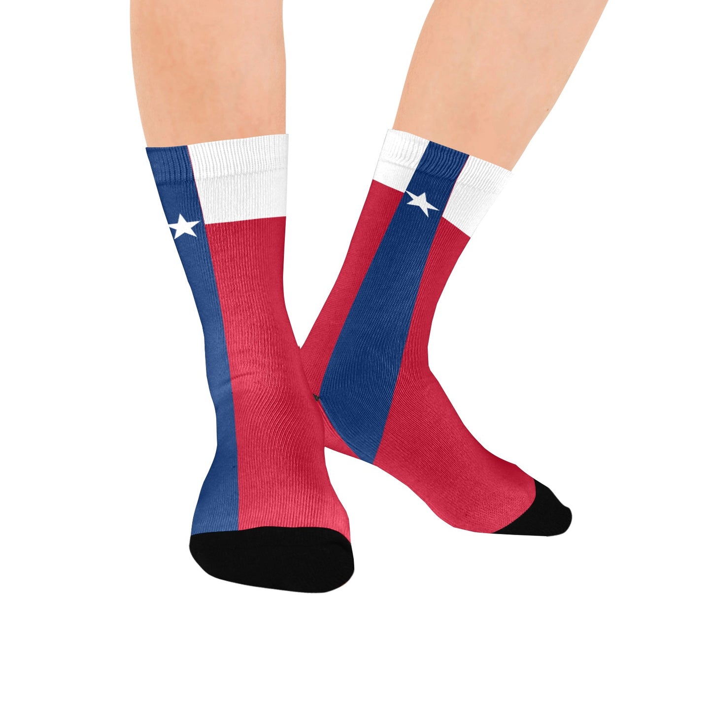 Texas Flag Inspired Women's Custom  Socks | Ships from USA
