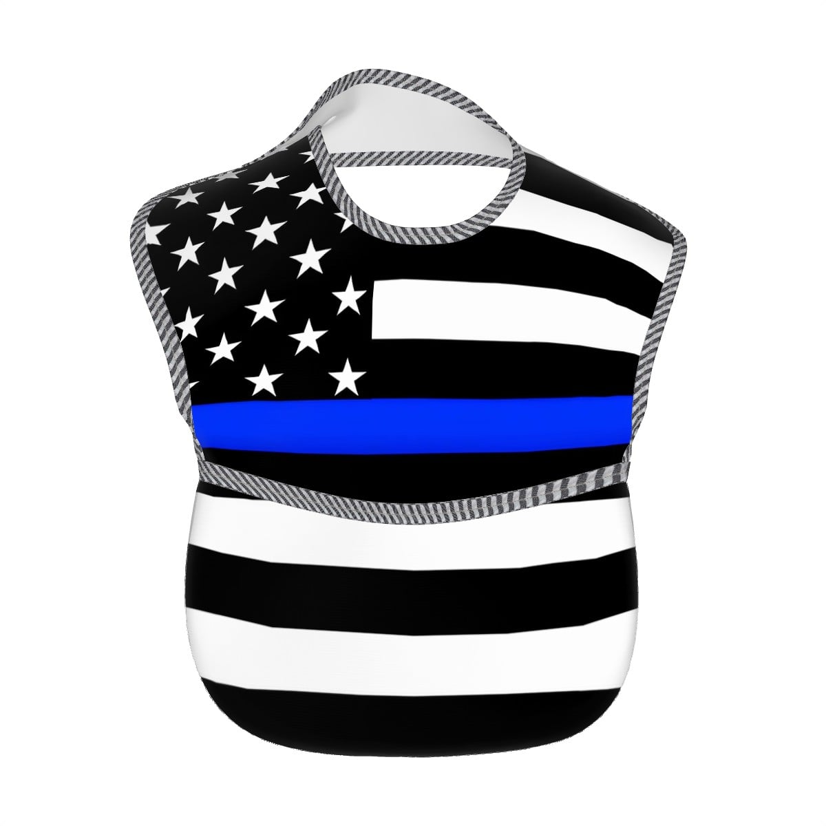 Thin Blue Line Flag Inspired Baby Bib