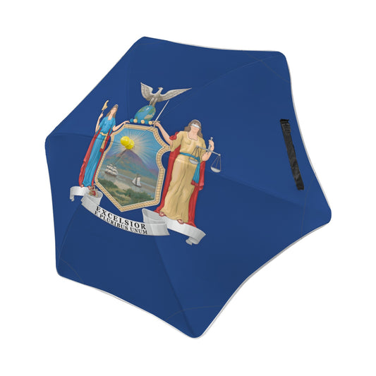 New York Flag Inspired Kids Safe Round Corner Umbrella