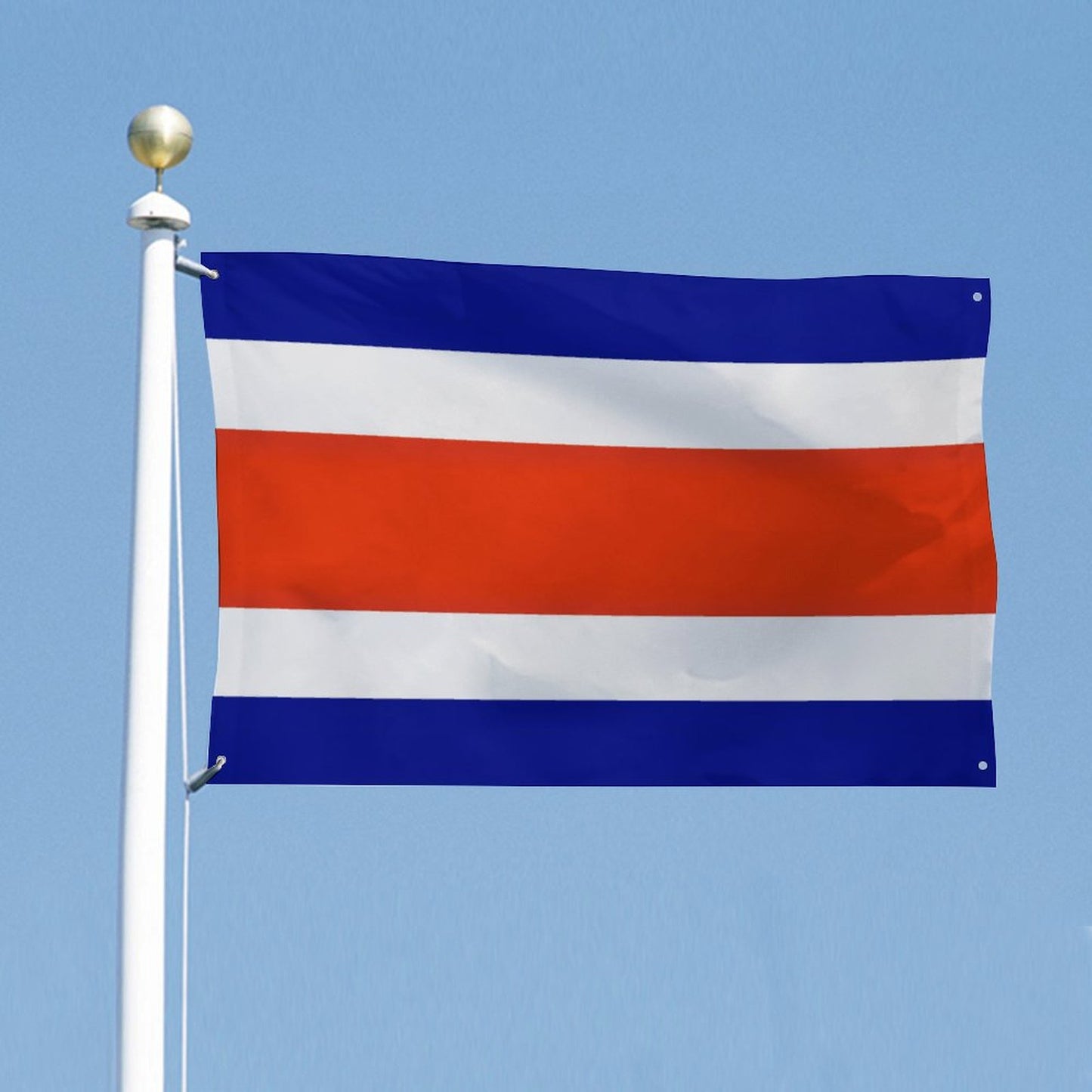 Costa Rica Flag Inspired Wall Mount Flag with Four Grommets (35x59 in)