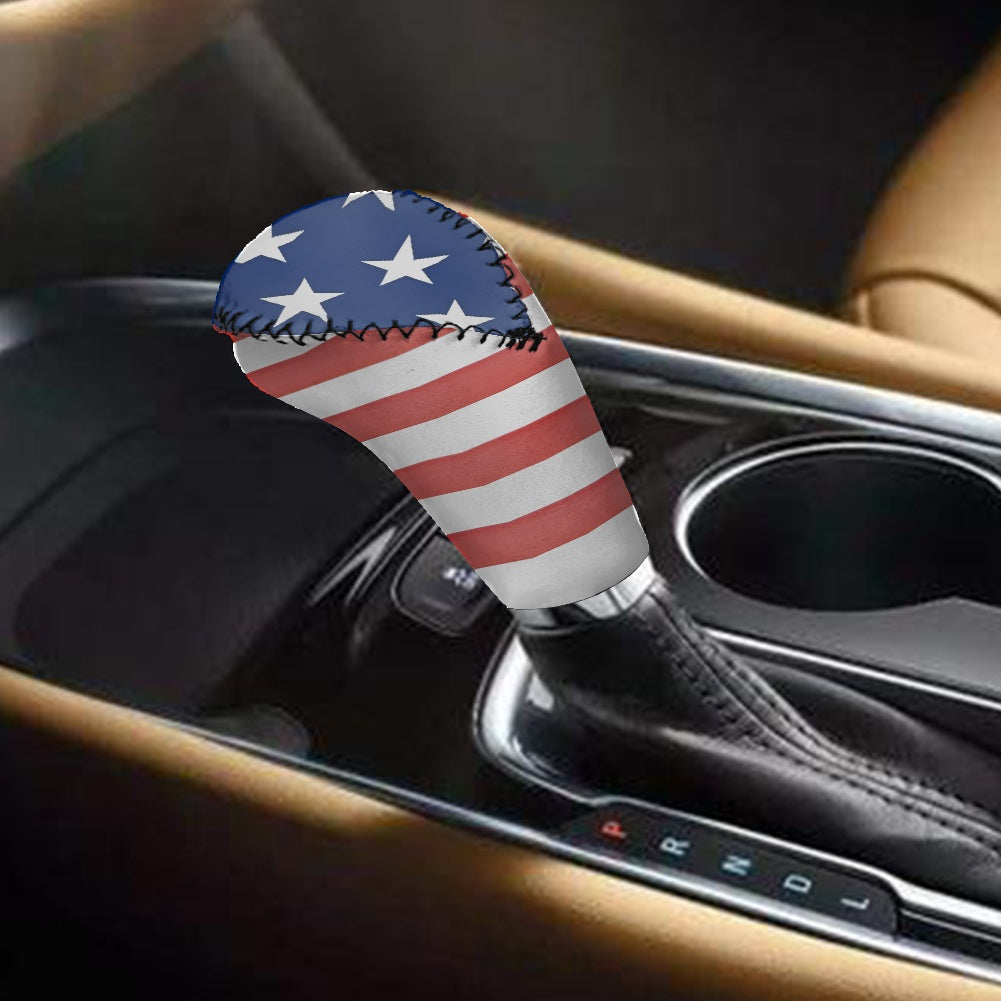 USA/American Flag Inspired Gear Lever Cover+Hand Brake Cover