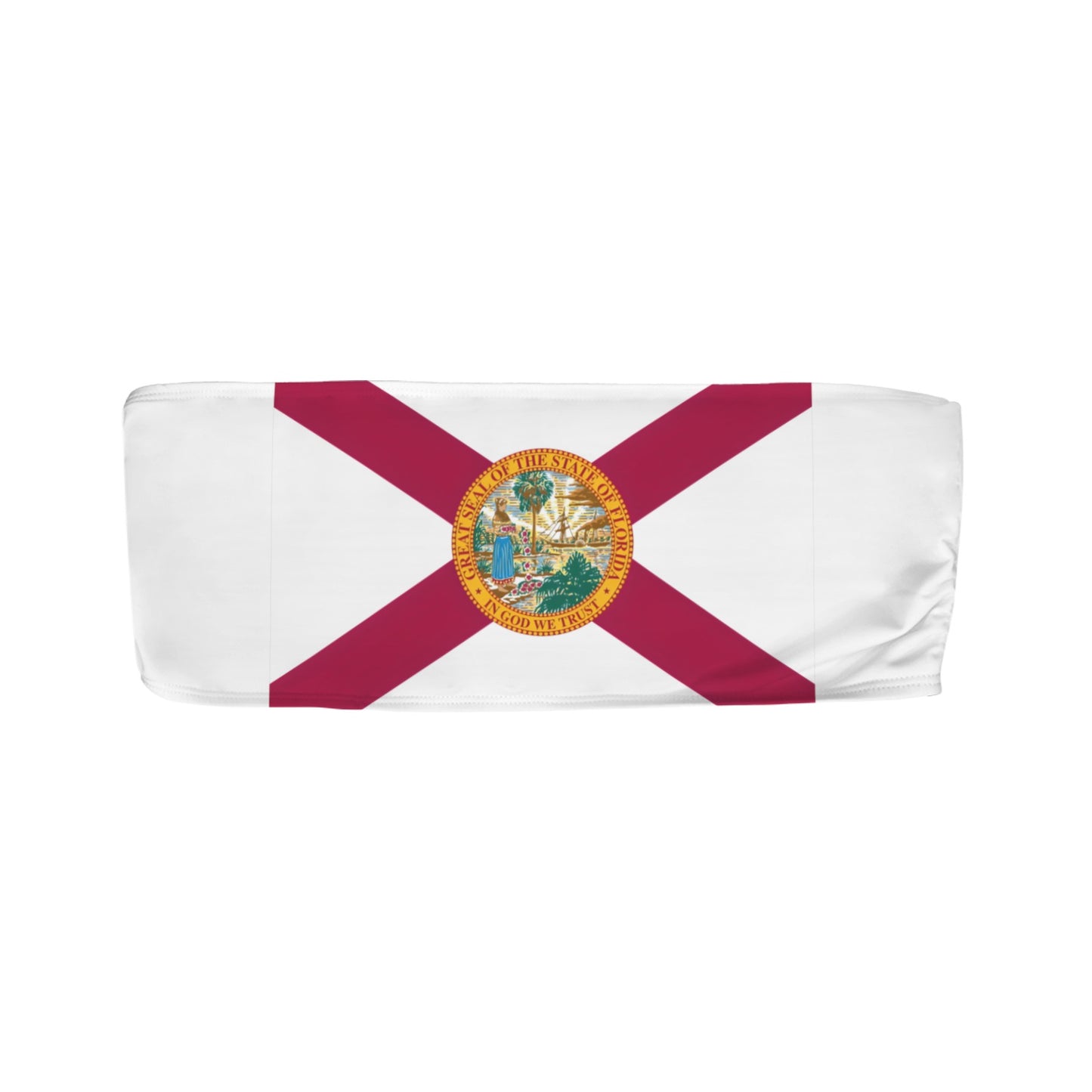 Florida Flag Inspired Bandeau Tube Bikini Top