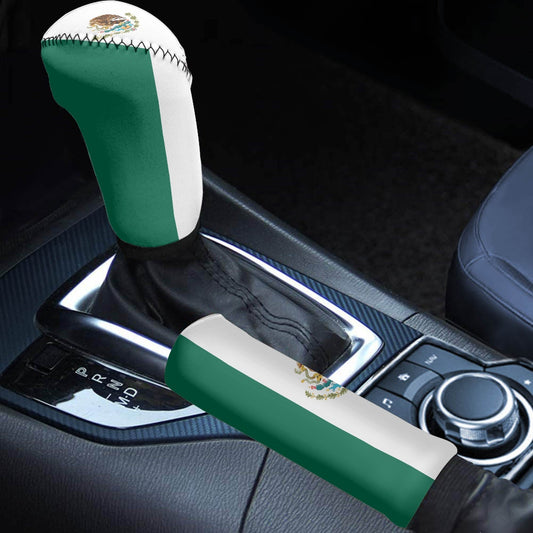 Mexico Flag Inspired Gear Lever Cover+Hand Brake Cover