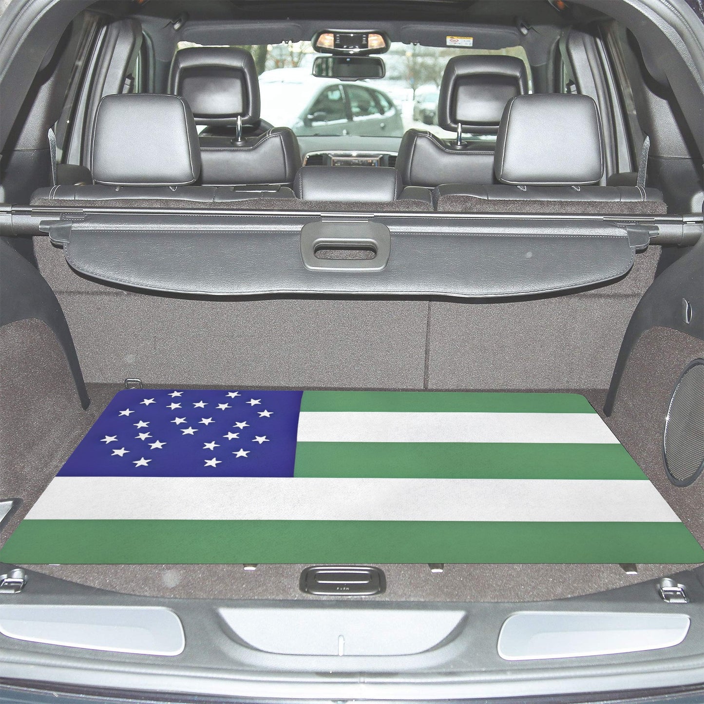 NYPD Flag Inspired Car Trunk Mat 100 × 75 cm / 39.4 × 30 in Printed in the USA
