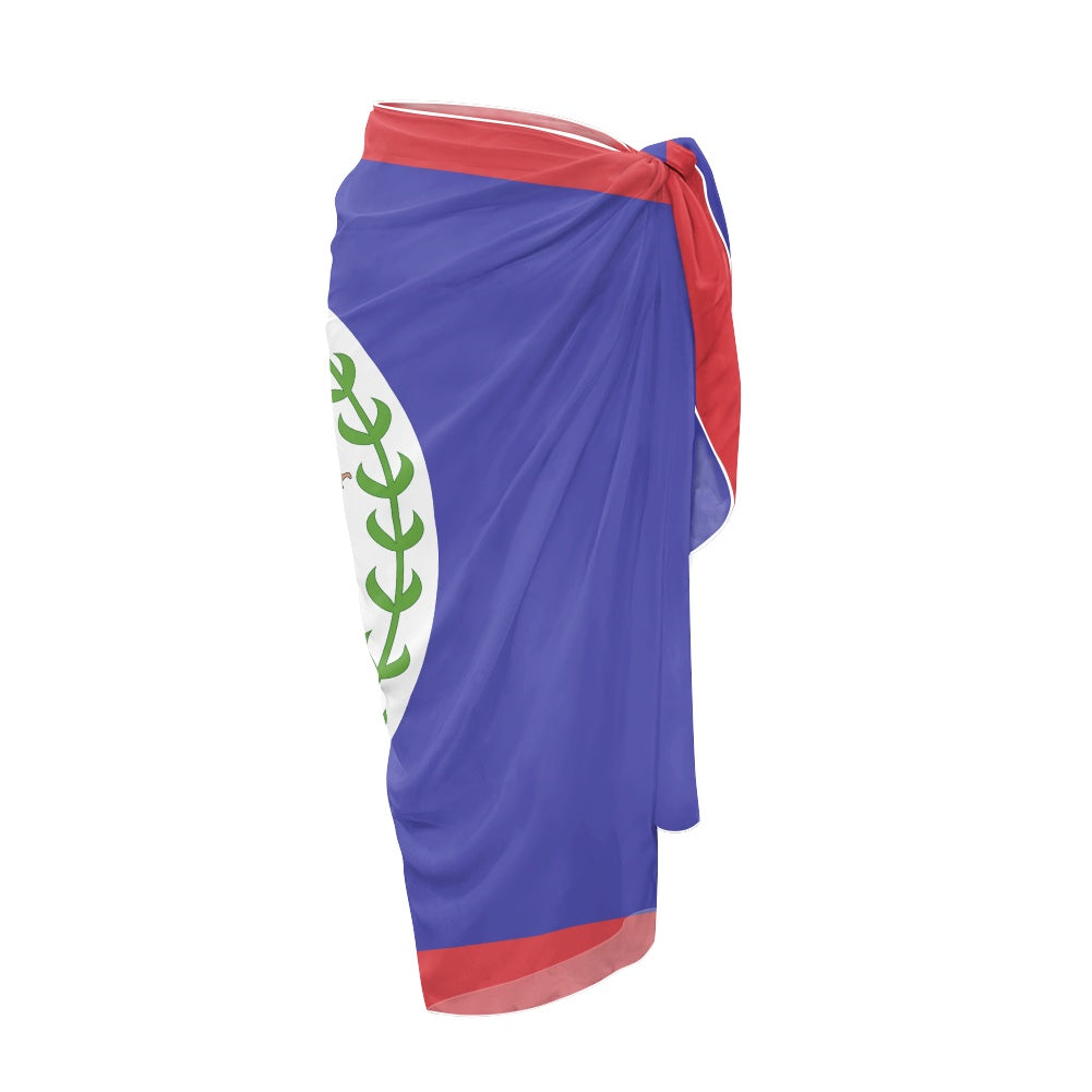 Belize Flag Inspired Bikini Cover-Up