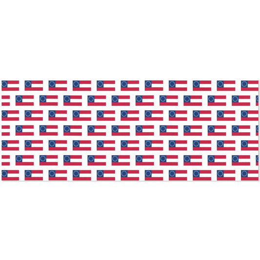 Confederate States Flag Inspired Custom Gift Wrapping Paper 58"x 22.5" (4 Rolls)