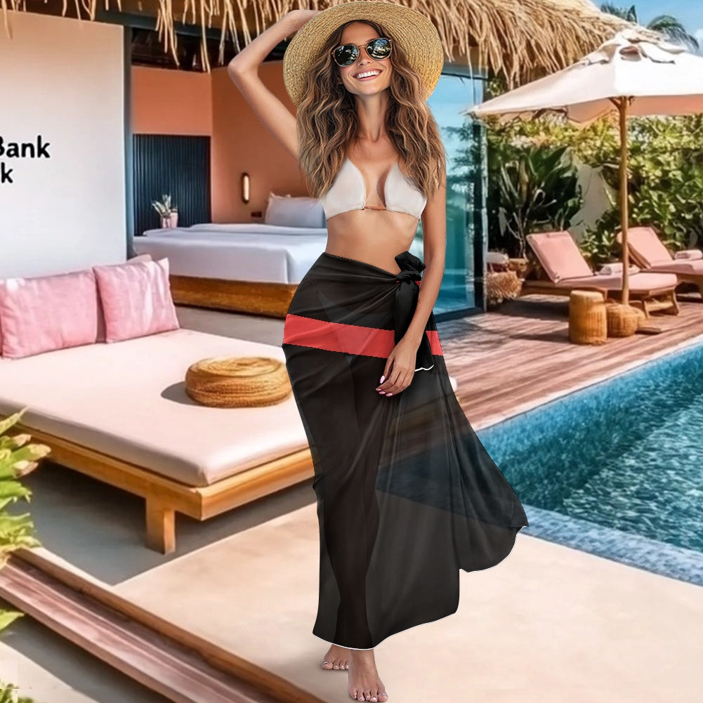 Thin Red Line Bikini Cover-Up Style-2
