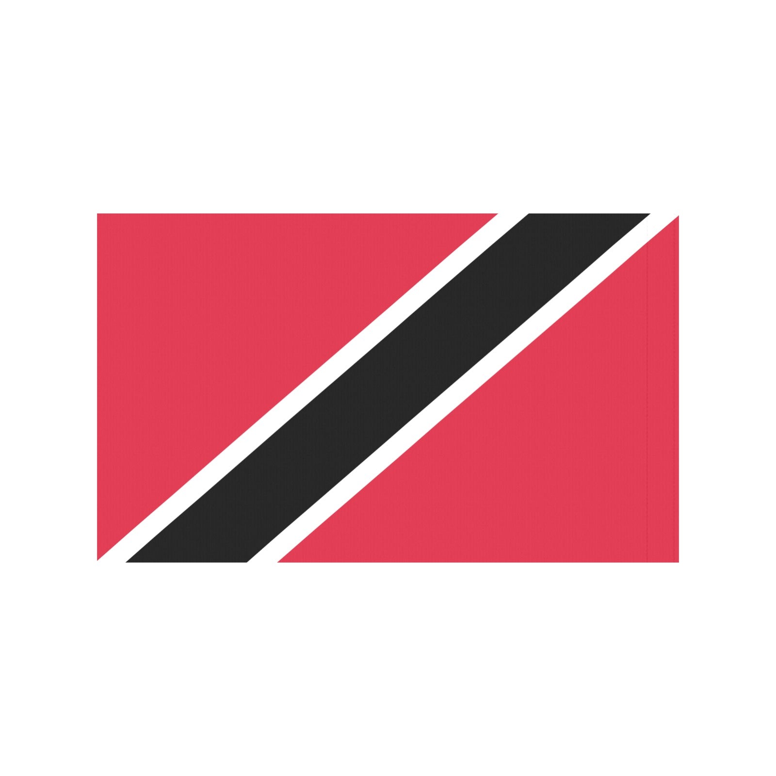 Red, white, black diagonal flag by Luv My Flag.
