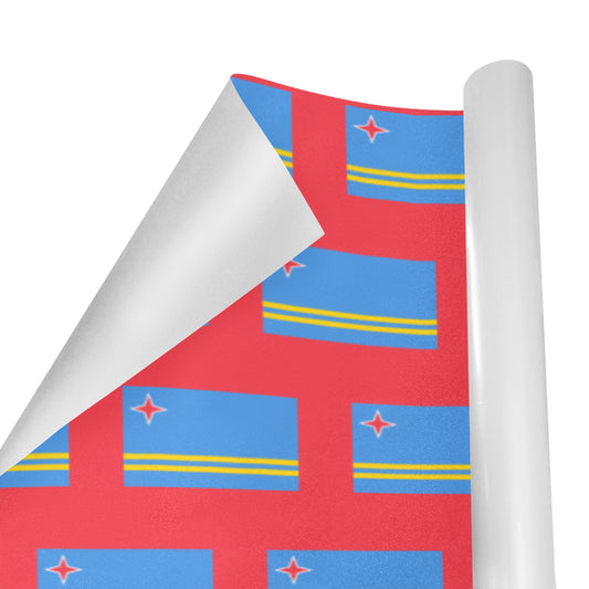 Aruba Flag Custom Gift Wrapping Paper 58"x 22.5" (4 Rolls)