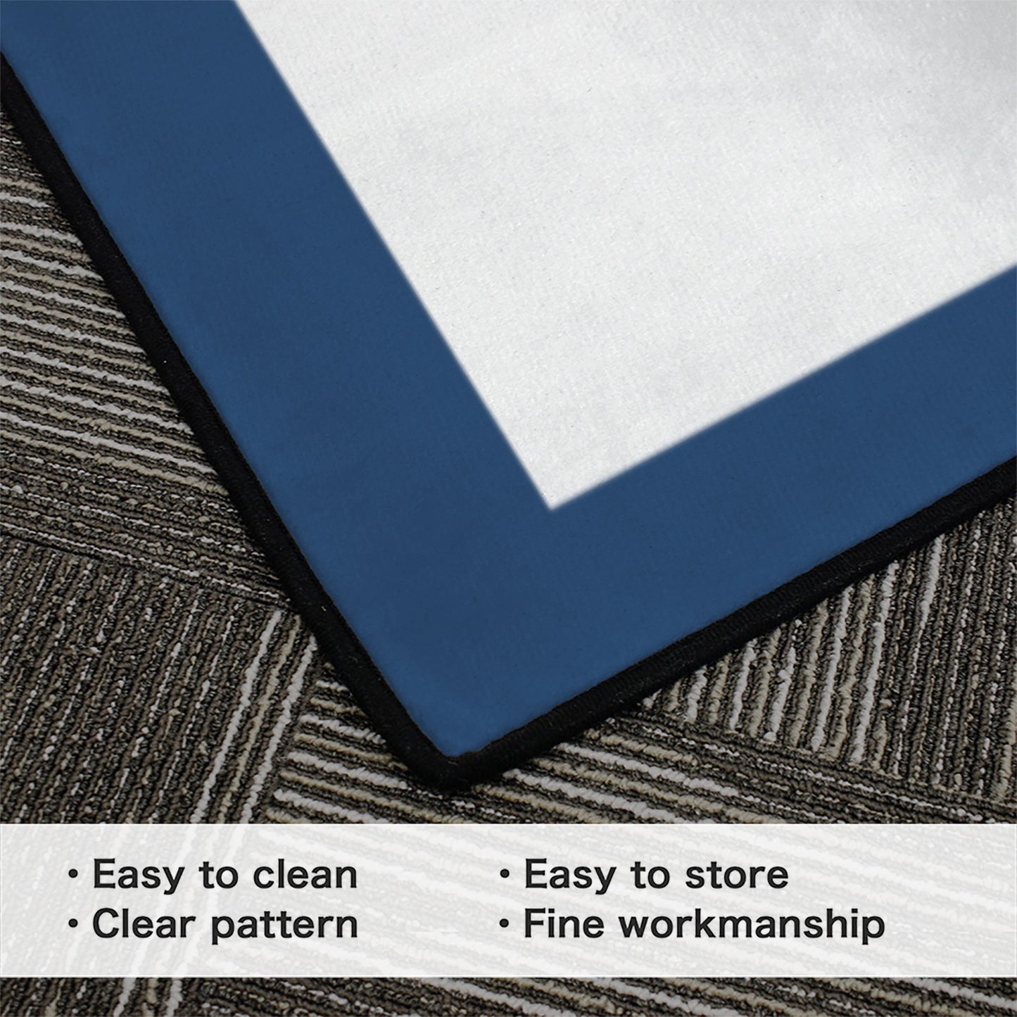 West Virginia Flag Inspired 84x60 Inch Area Rug with Black Binding (Made in the USA)