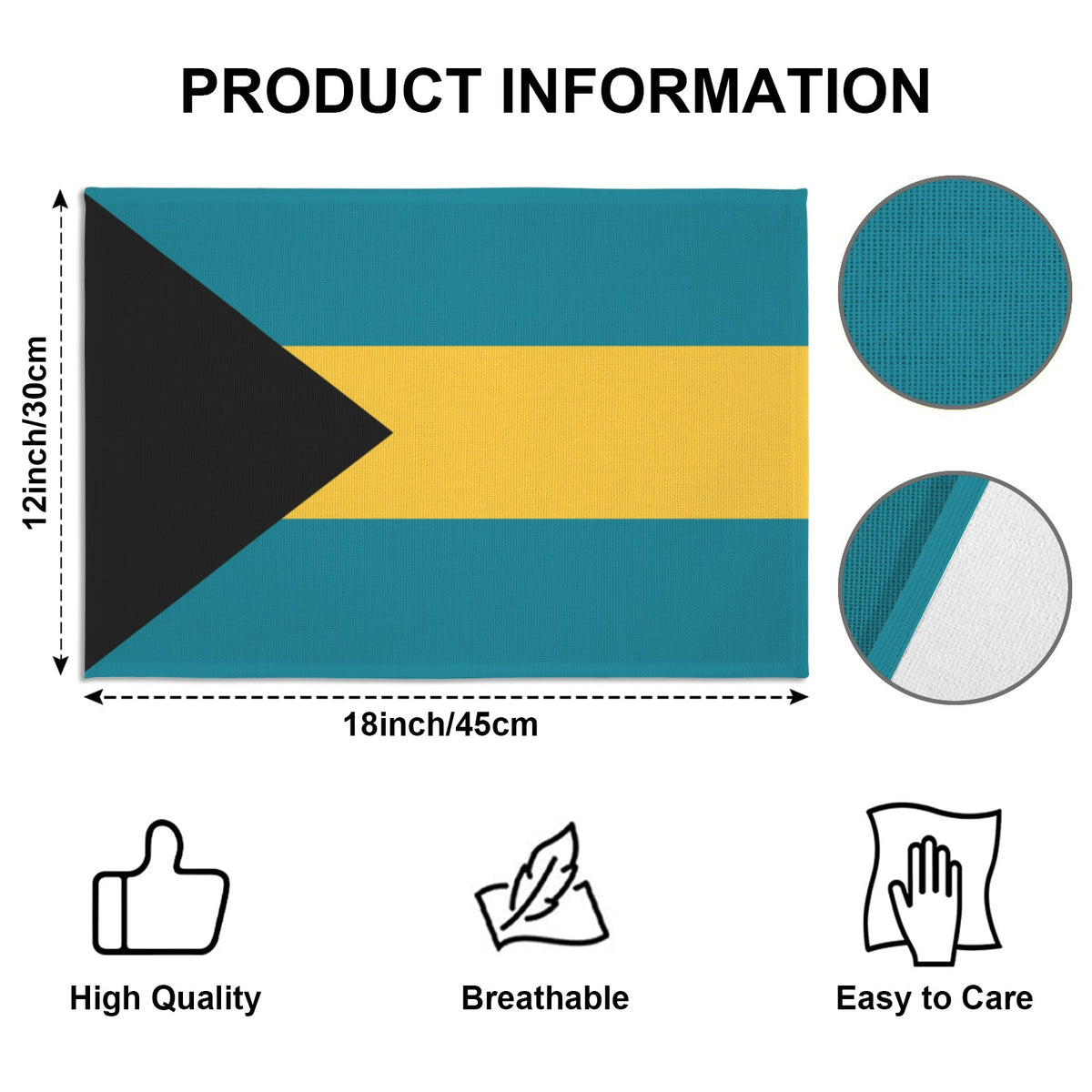 Bahamas Flag Inspired Placemat Sets