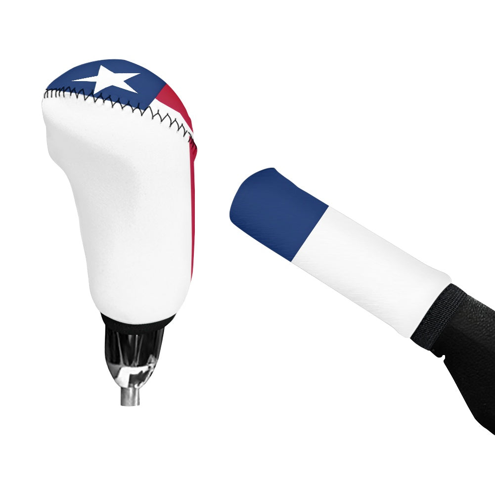 Texas Flag Inspired Gear Lever Cover+Hand Brake Cover