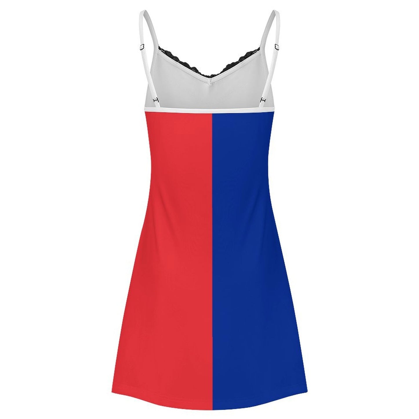 France Flag Inspired Women's Lace Slit Cami Pajama Dress
