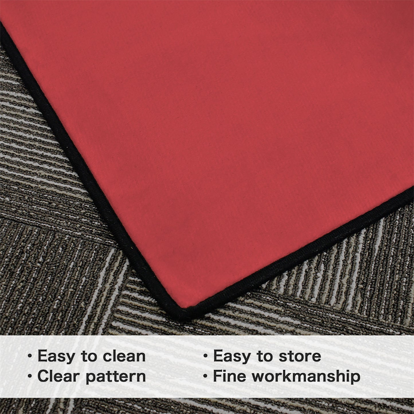 Morocco Flag Inspired 84x60 Inch Area Rug with Black Binding (Made in the USA)