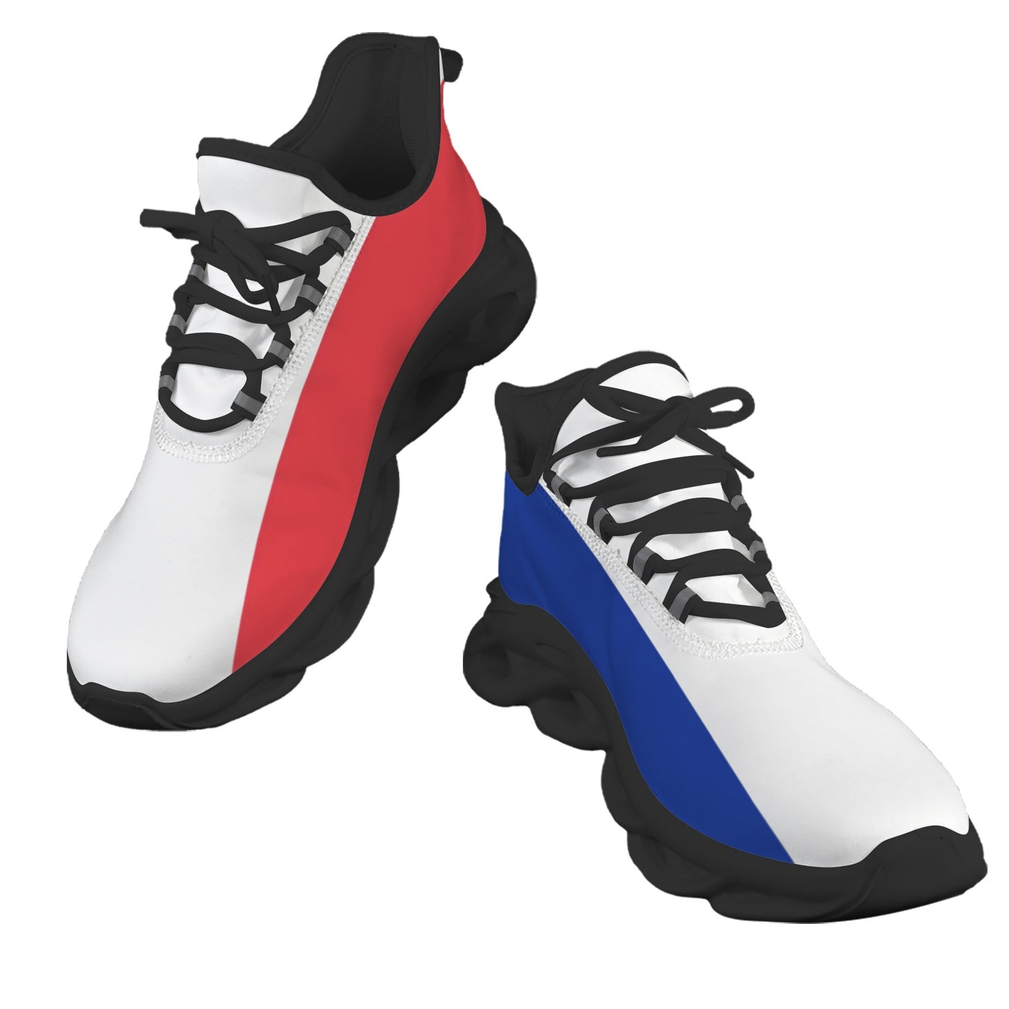 France Flag Inspired Men's Twisted Sole Sneakers