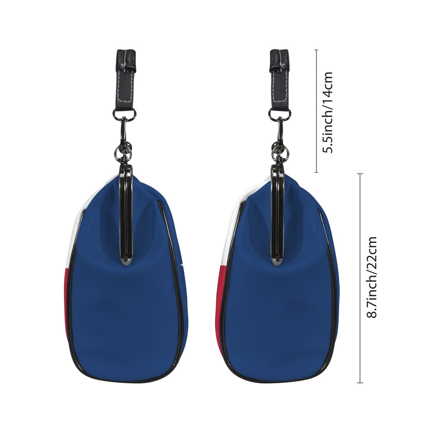 Texas Flag Inspired Kisslock Crossbody Shoulder Bag