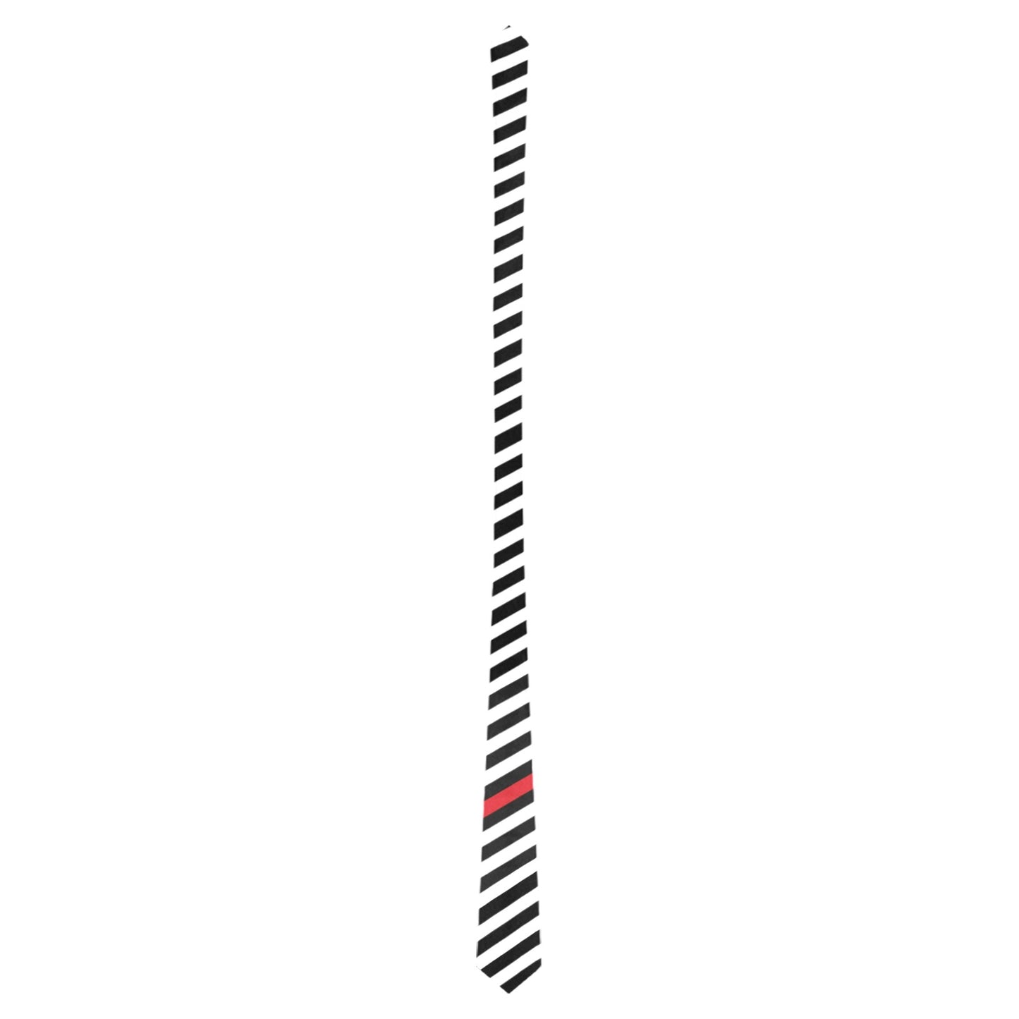 Thin Red Line Flag Inspired Classic Necktie (Two Sides)