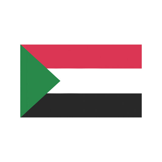 Sudan flag design by Luv My Flag, vibrant colors.