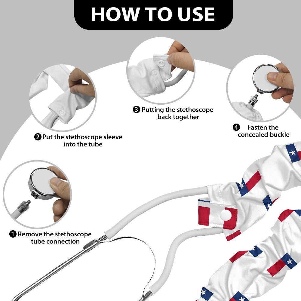Texas Flag Inspired Stethoscope Protective Cover
