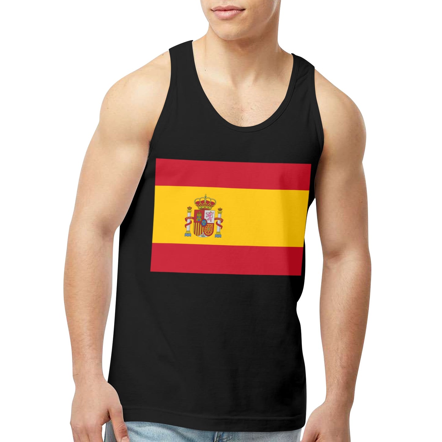 Spain Flag Men's Tank Top (Front Printing) | Ships from USA