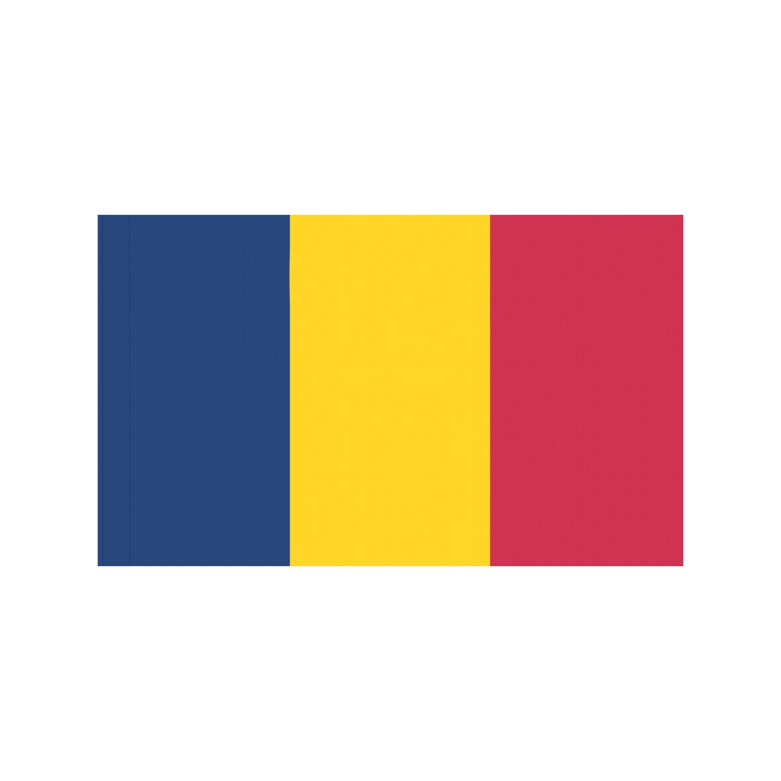 Luv My Flag's vertical tricolor: blue, yellow, red stripes.