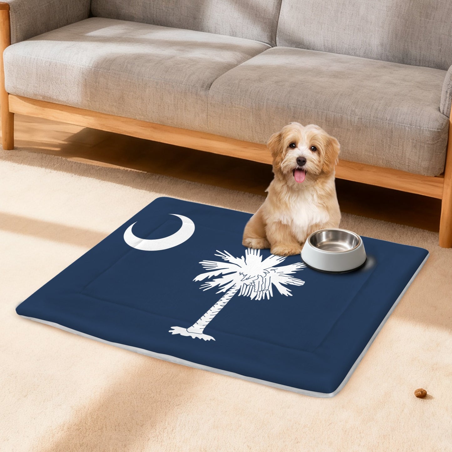 South Carolina Flag Inspired Pet Mat 25x18inch (Made in the USA)