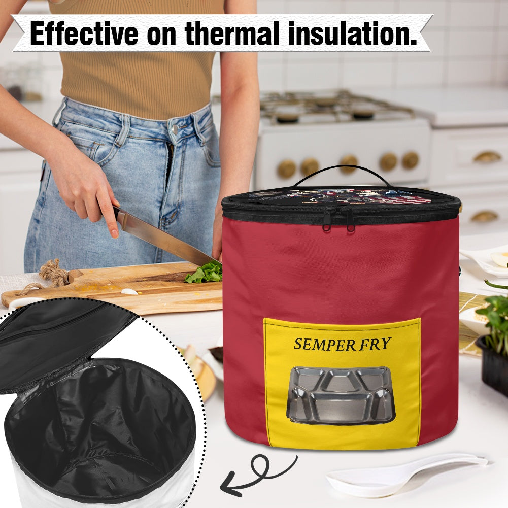 USA/American Flag Inspired Bald Eagle Marine Corps Colors Electric Pressure Cooker Insulation Bag