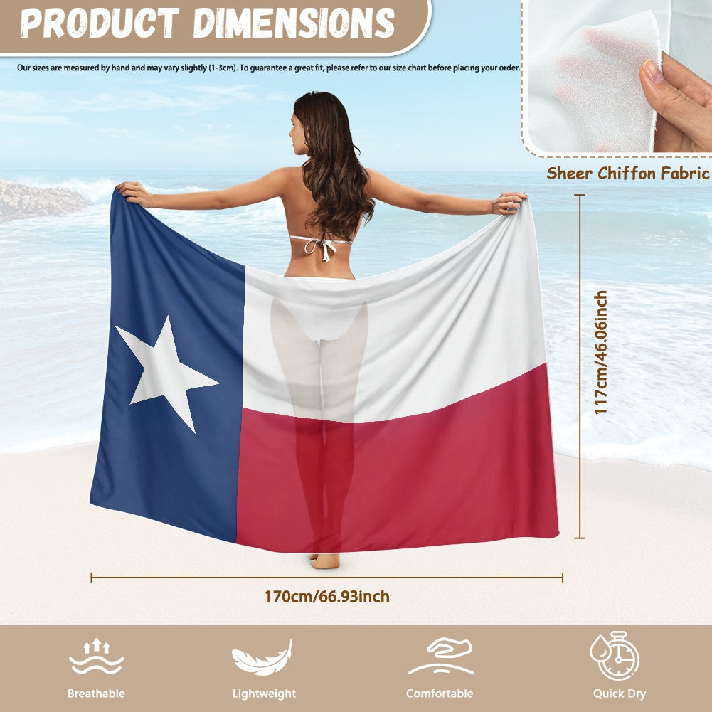 Texas Flag Inspired Bikini Cover-Up