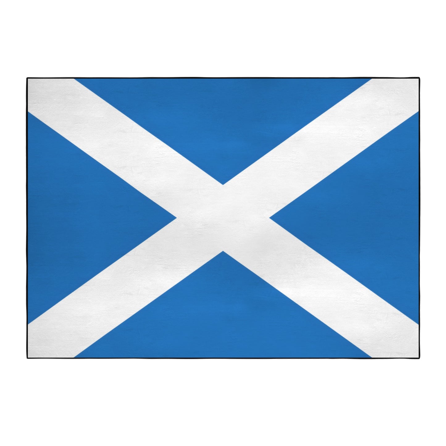 Scotland Flag Inspired 84x60 Inch Area Rug with Black Binding (Made in the USA)