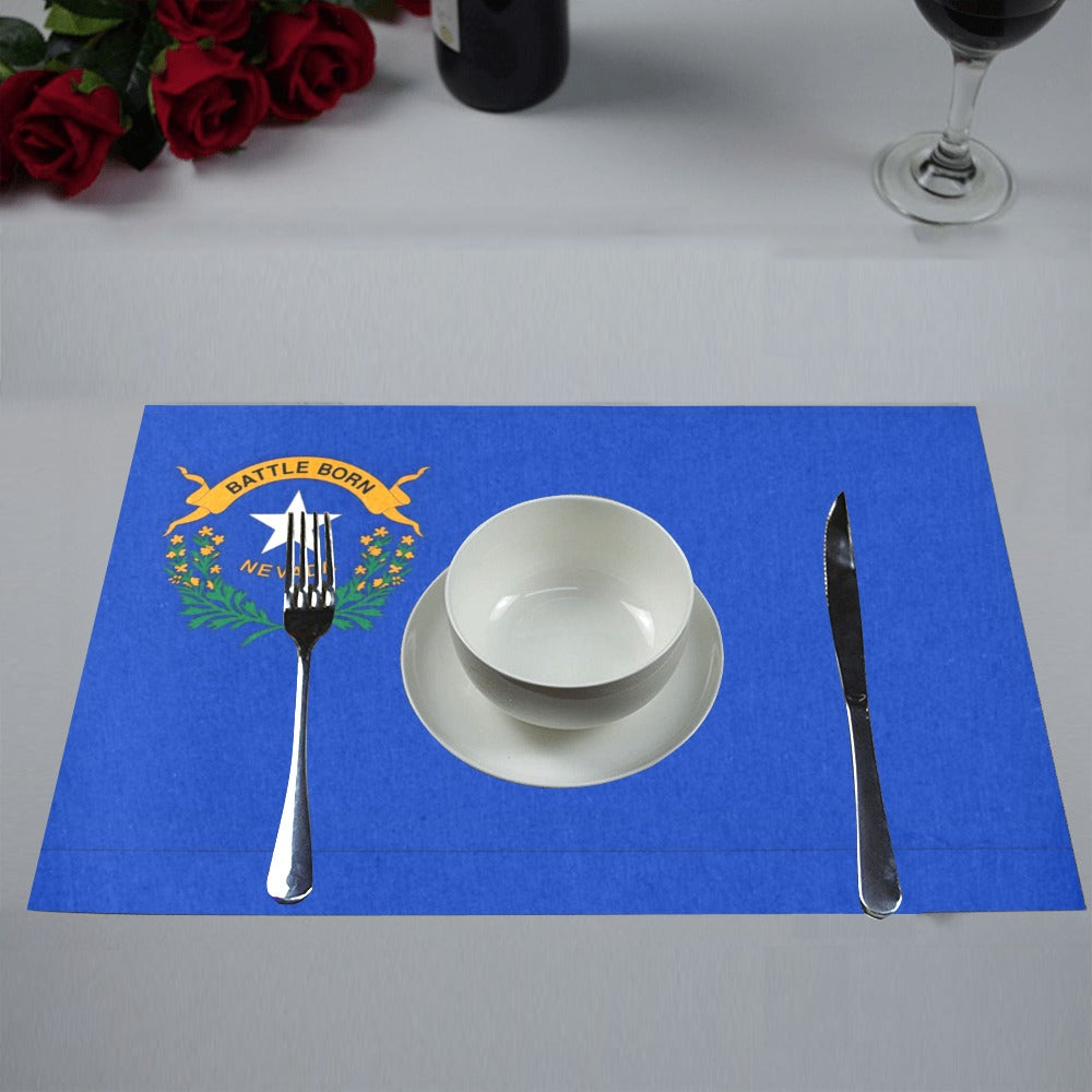 Nevada Flag Placemats 12" x 18" (Set of 6)