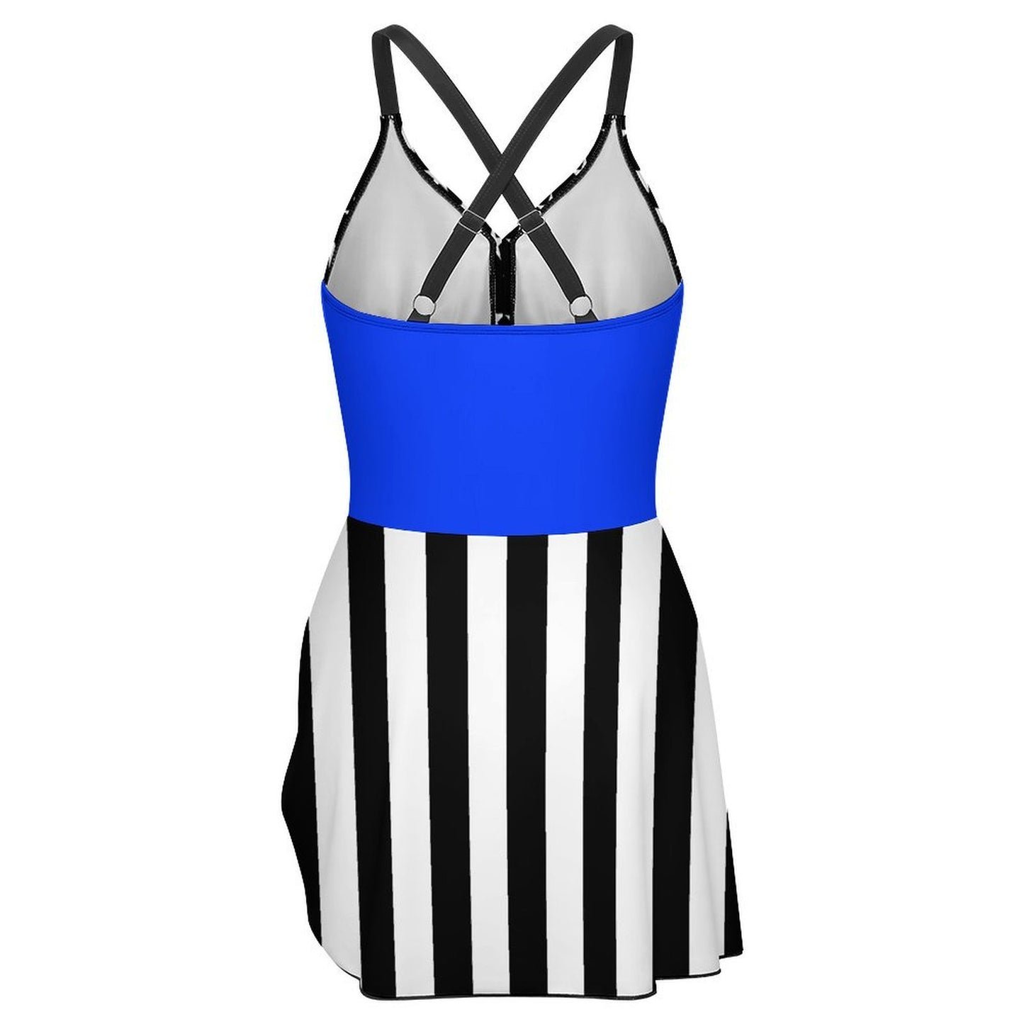 Thin Blue Line Flag Inspired Women's Hem Tie One-piece Swimsuit