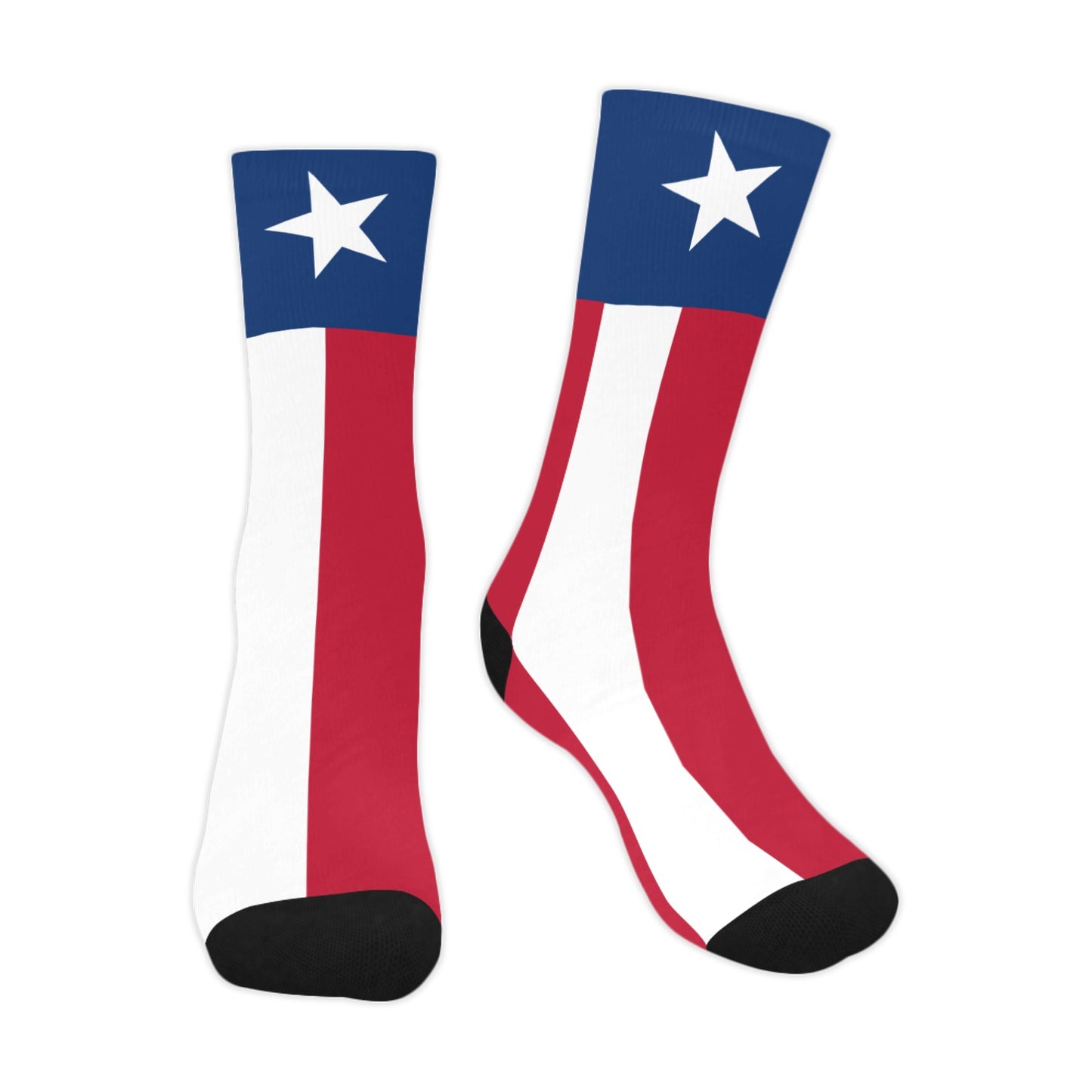 Texas Flag Inspired Socks Printed in the USA Crew Socks | Ships from USA