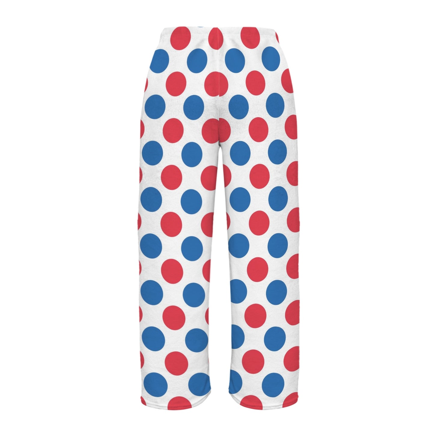 USA/American Flag Inspired Polka Dot Pattern Women's Flannel Pajama Trousers Made in the USA