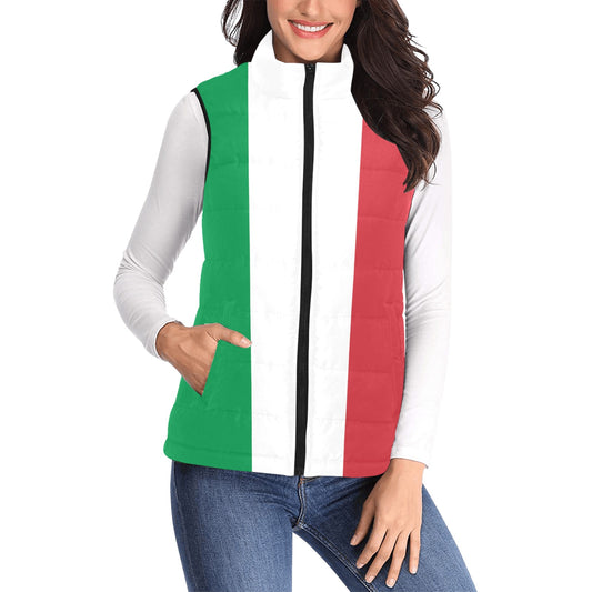 Italy Flag Inspired Women's Padded Vest