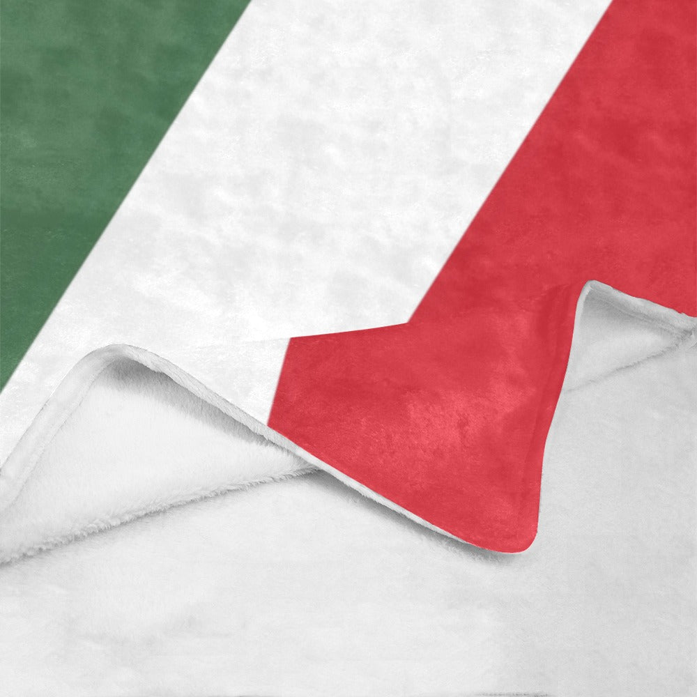 Italian flag blanket, green, white, red by Luv My Flag.
