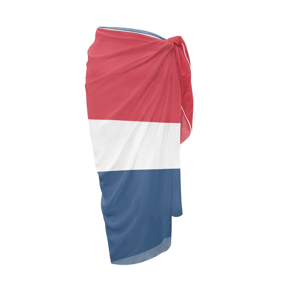 Dominican Republic Flag Inspired Bikini Cover-Up