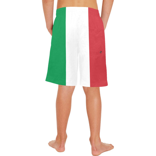 Italy Flag Inspired Boys Beach Shorts