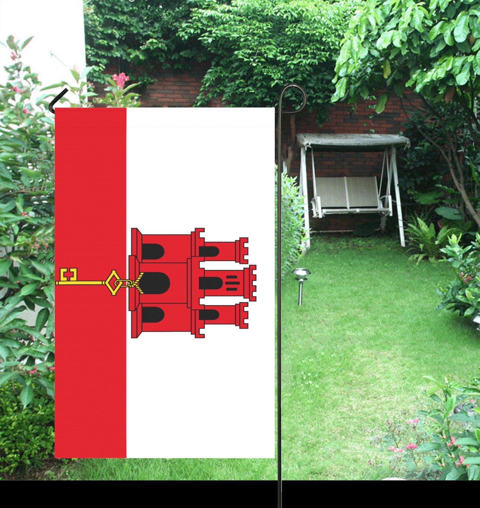 Gibraltar flag garden decoration banner.