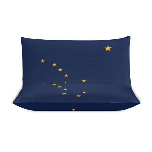 Alaska Flag Inspired 3-Piece Bedding Set (1 Duvet Cover + 2 Pillow Shams) – 102"×90"