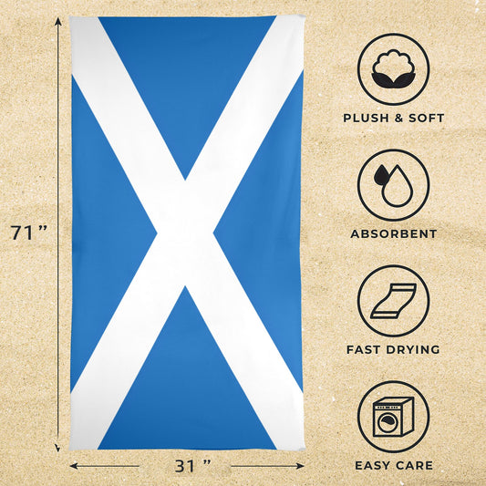 Scotland Flag Beach Towel 31"x71" (Made in USA)
