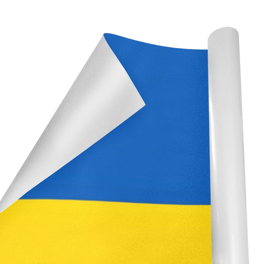 Ukraine Flag Inspired Custom Gift Wrapping Paper 58"x 22.5" (4 Rolls)