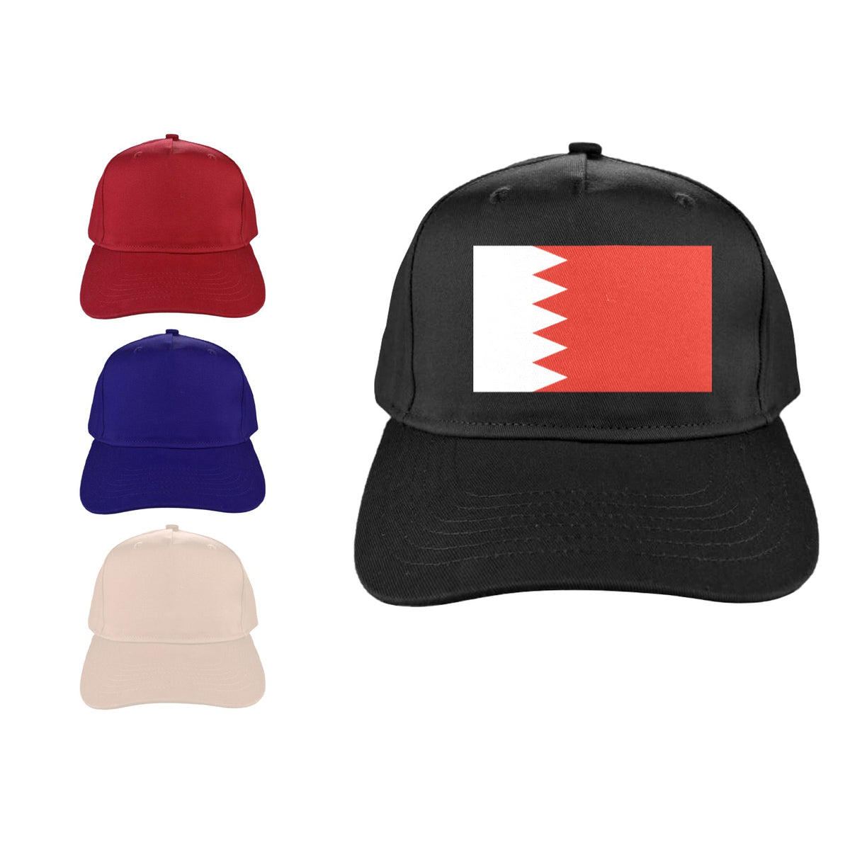 Bahrain Flag Inspired Baseball Cap | Printed in the  USA