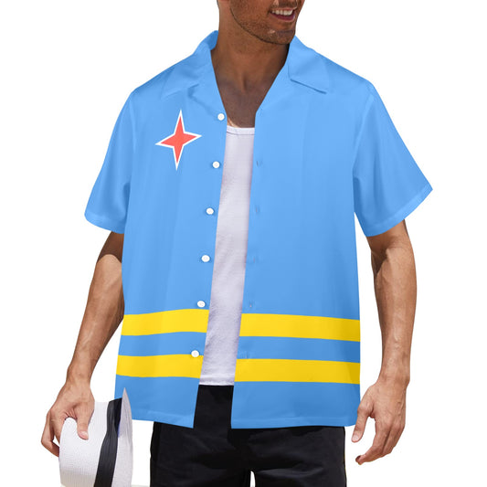 Aruba Flag Hawaiian Shirt (Made in USA)