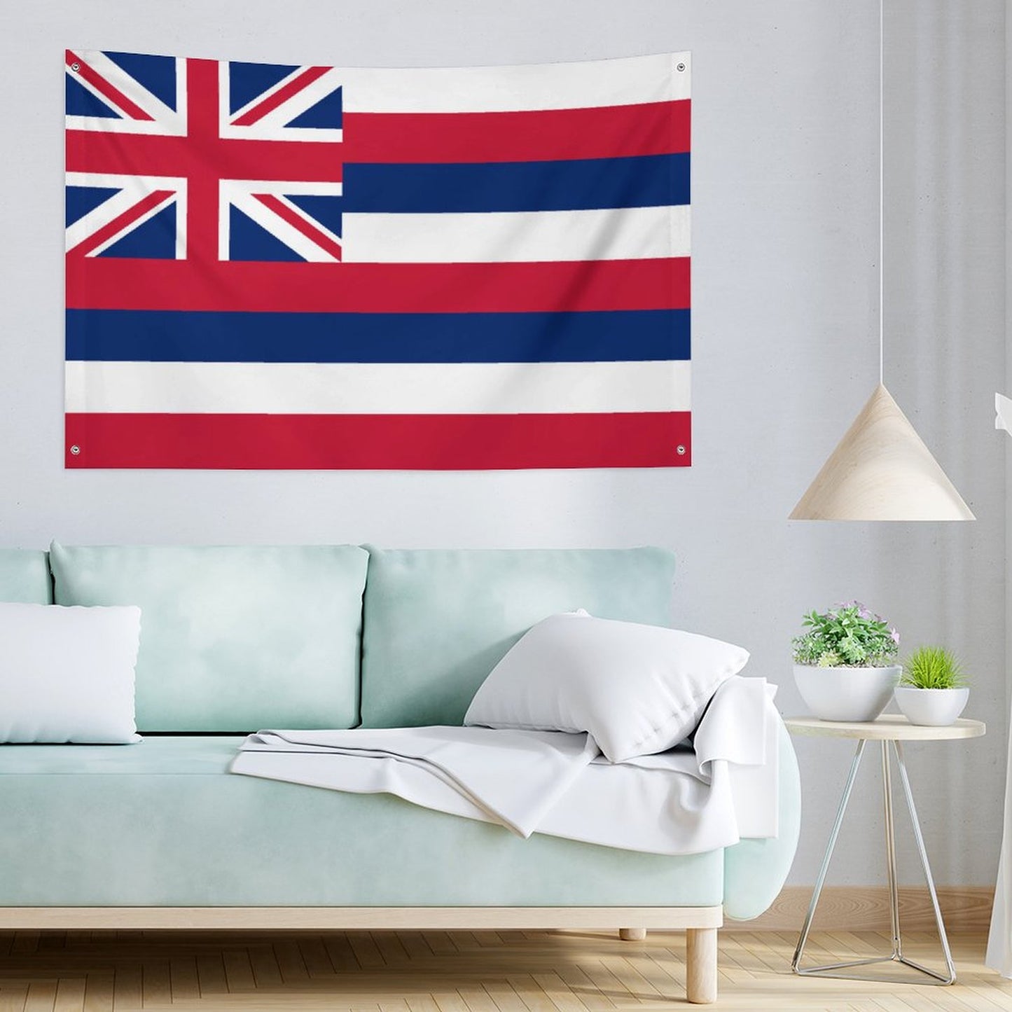Hawaii Flag Inspired Wall Mount Flag with Four Grommets (35x59 in)