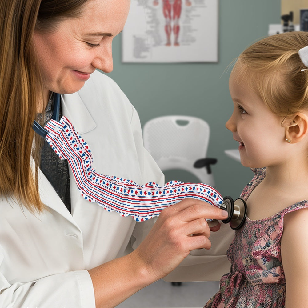USA/American Flag Inspired Stars and Stripes Pattern Stethoscope Protective Cover