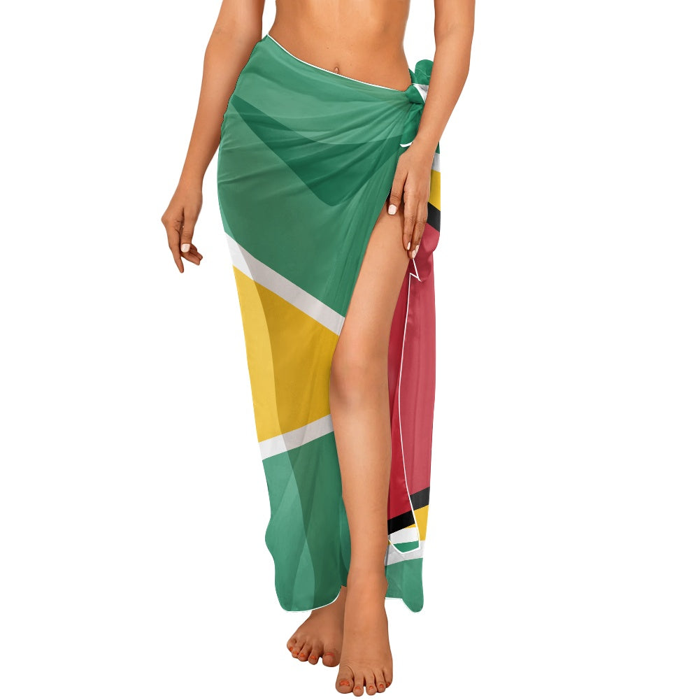 Guyana Flag Inspired Bikini Cover-Up
