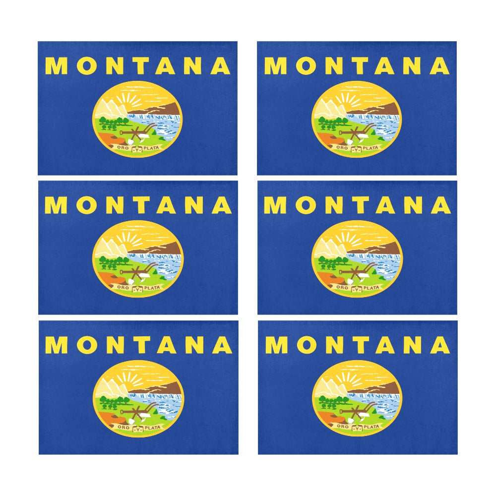 Montana Flag Placemats 12" x 18" (Set of 6)