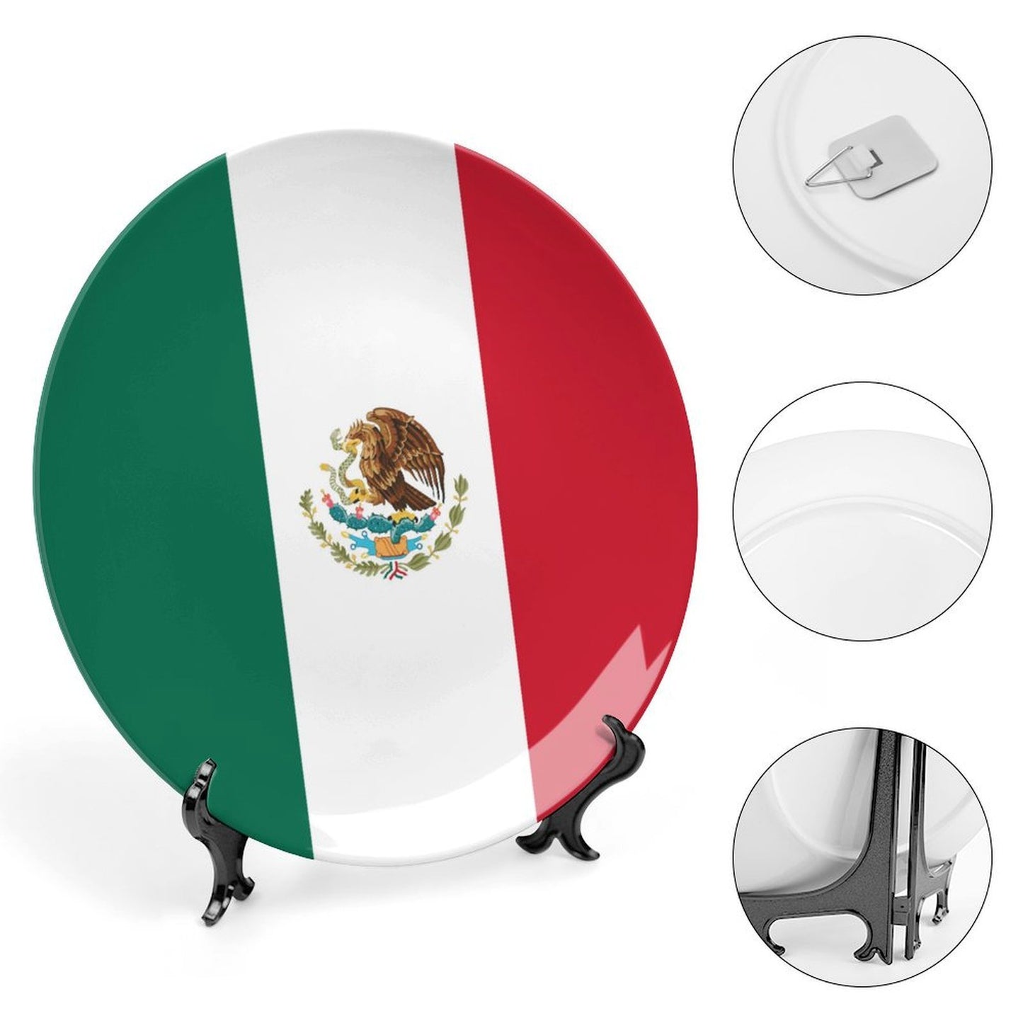 Mexico Flag Inspired Bone China Decorative Plate