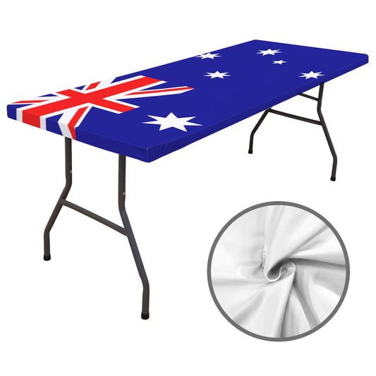 Australia Flag Inspired Custom Elastic Fitted Tablecloth 72x30 inch (Made in the USA)